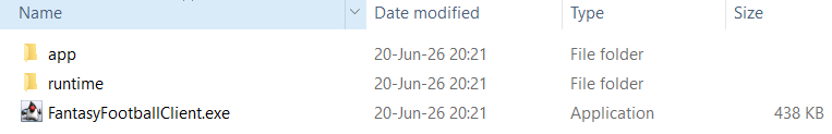 Captura de pantalla del contenido de la carpeta del cliente extraído.
